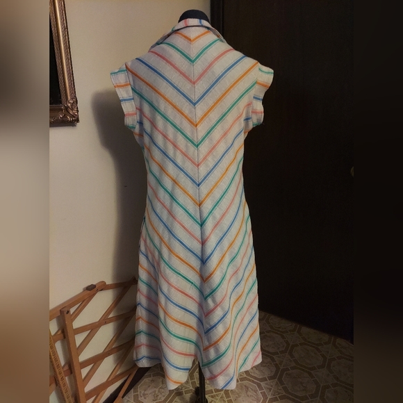 Vintage Cap Sleeve Summer Dress w/Pockets-Medium - Picture 7 of 8